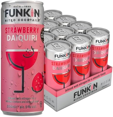 Funkin Strawberry Daiquiri Nitro Infused Canned Cocktails - 12 x 200ml
