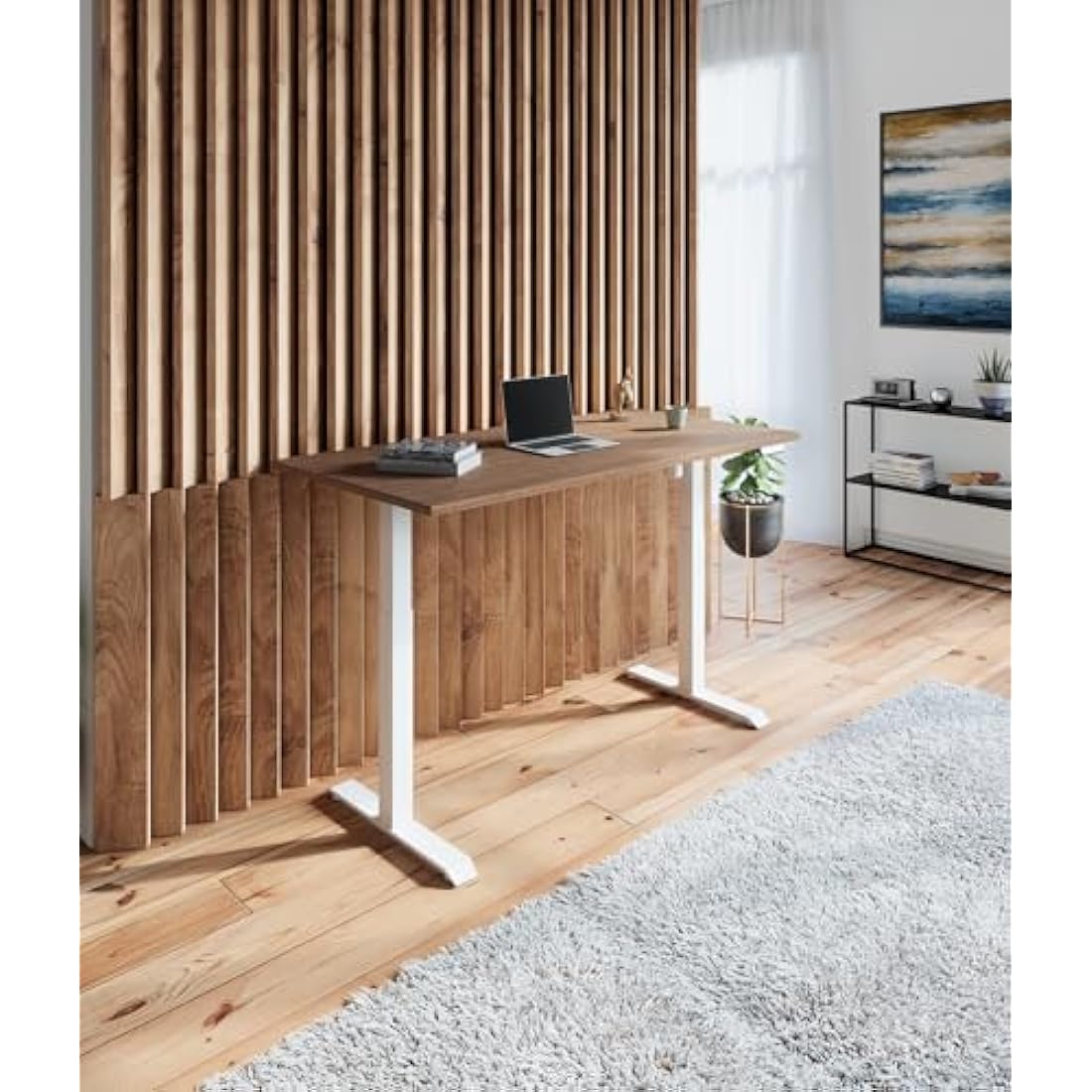Desktronic 160x80cm Walnut Table Top – 25mm Sturdy FSC Wood Desk Surface