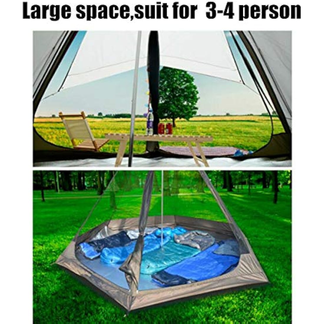Waterproof Tipi Tent – 3 Person Double Layer Camping Yurt