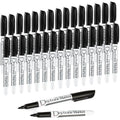 Volcanics Dry Erase Markers – 30 Pack Black Fine Tip Low Odour Pens