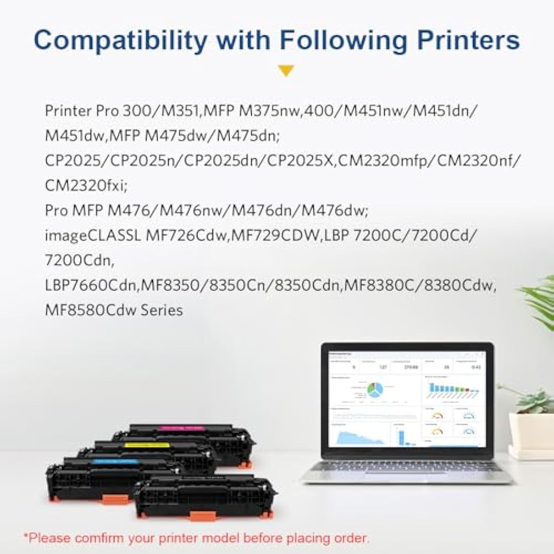 SMARTOMI 305X 305A Remanufactured Toner Cartridges for HP LaserJet - 4 Pack