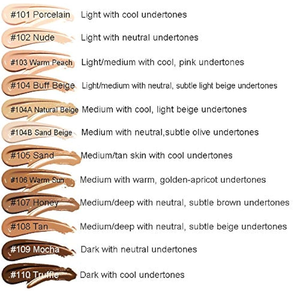 PHOERA Full Coverage Liquid Foundation – Waterproof Matte Oil-Free Base