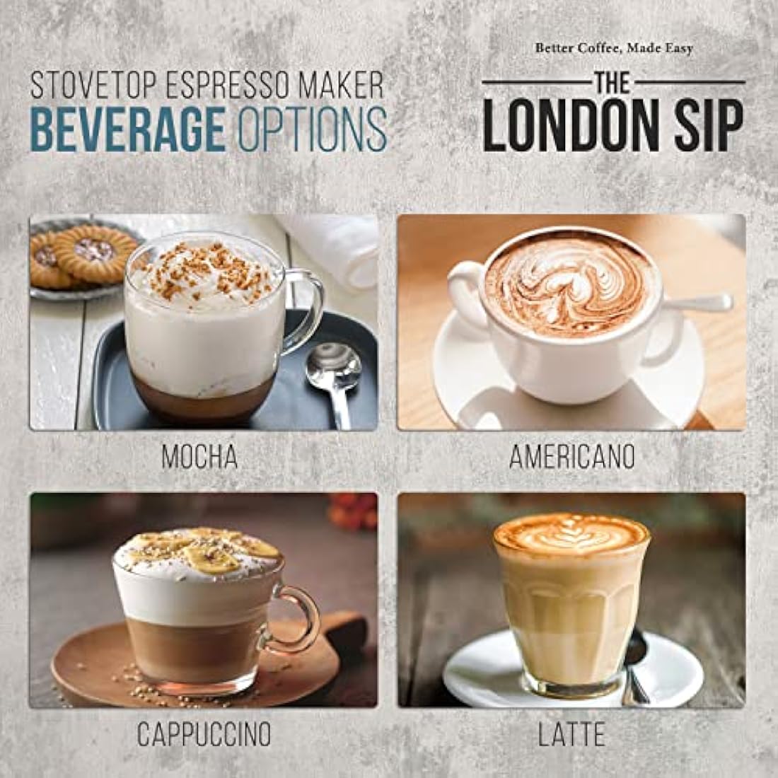The London Sip Stainless Steel Induction Moka Pot - 3 Cup Espresso Maker
