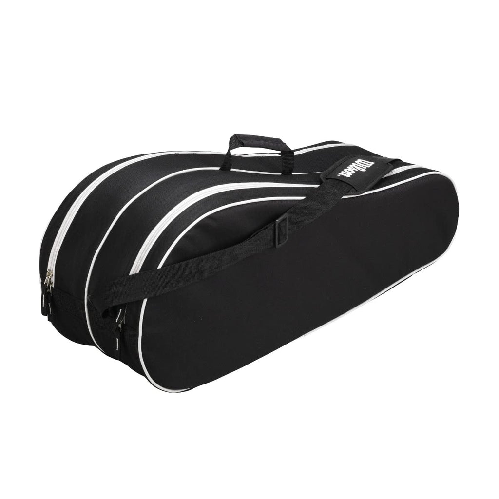Wilson Advantage II Six Pack Tennis Bag - 6 Racket Capacity, Black/White