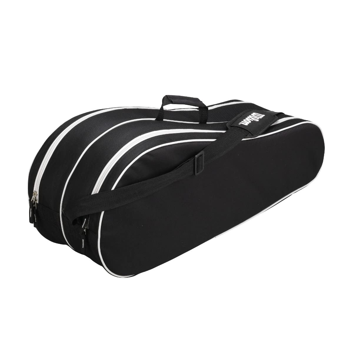 Wilson Advantage II Six Pack Tennis Bag - 6 Racket Capacity, Black/White
