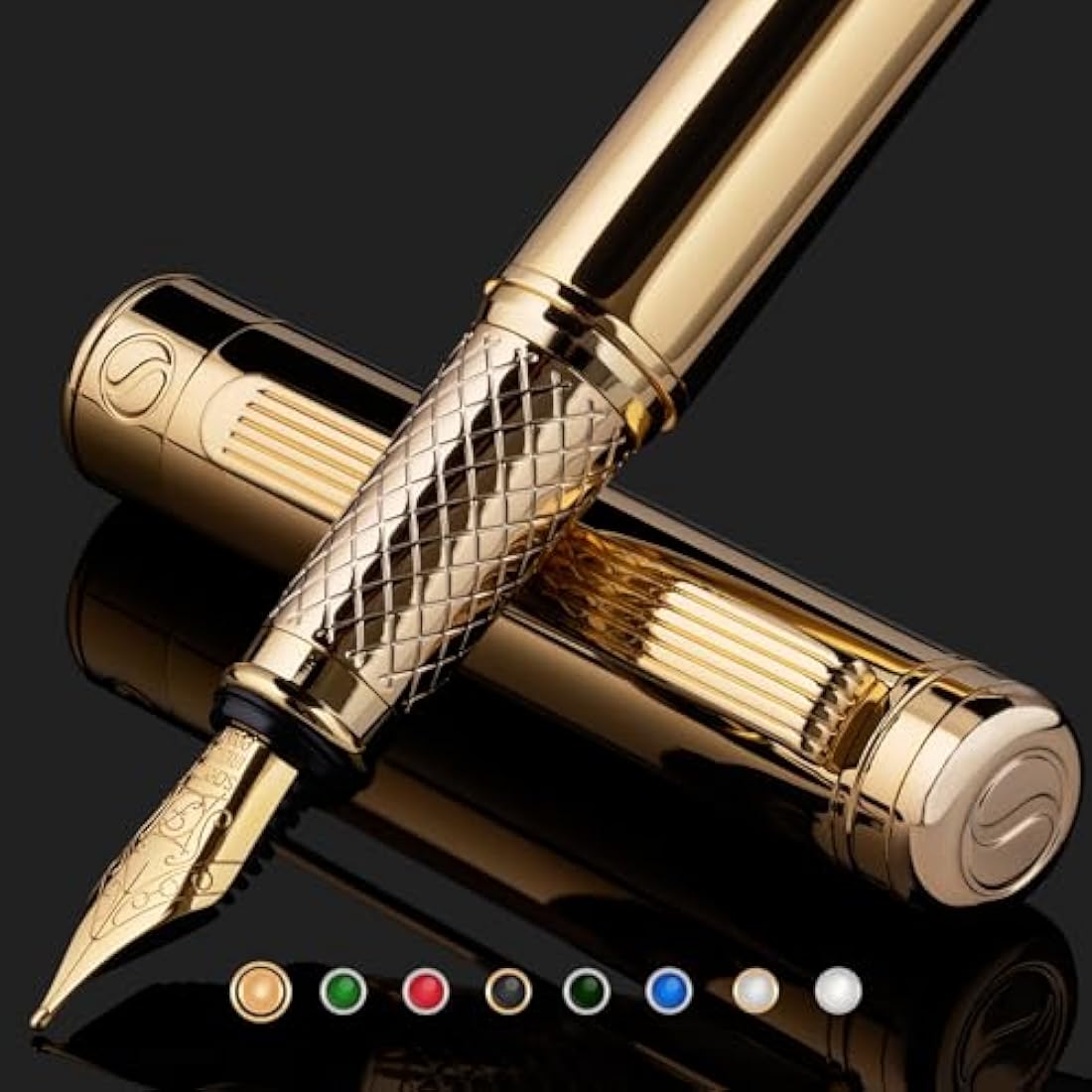 Luxury Fountain Pen – Gold Plated with Schmidt Fine Nib