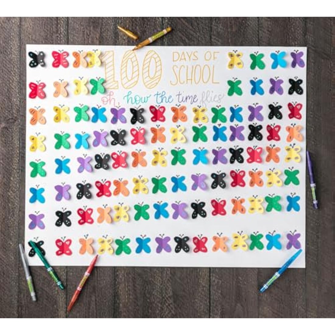 Crayola Glitter Markers 6ct – Easy Grip Specialty Art Drawing Pens