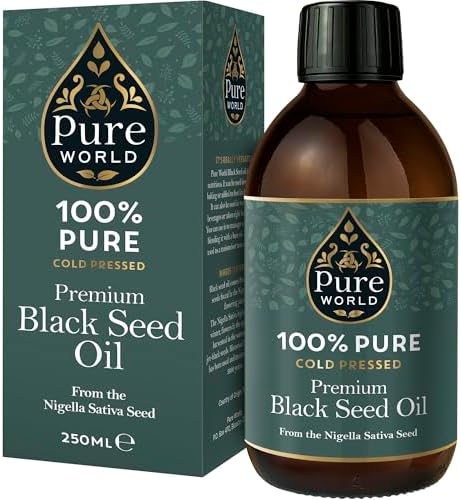 Black Seed Oil – 250ml Cold Pressed Nigella Sativa Glass Bottle