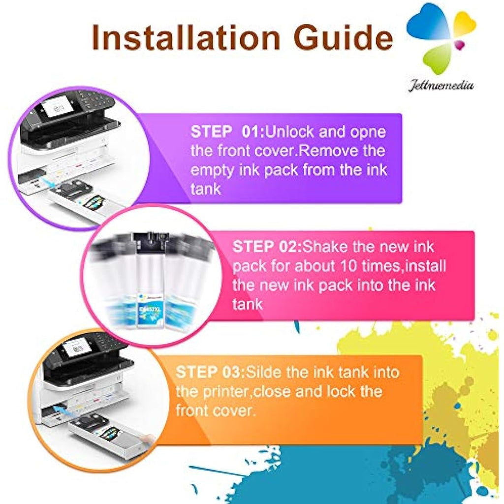 Jettruemedia T9451-T9454 Ink Cartridges for Epson WorkForce Pro (4-Pack)