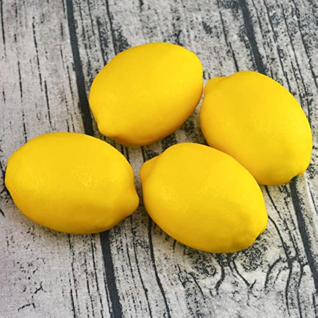 JEDFORE Artificial Lemons - Realistic Fake Fruit for Home Decor, 10 Pack