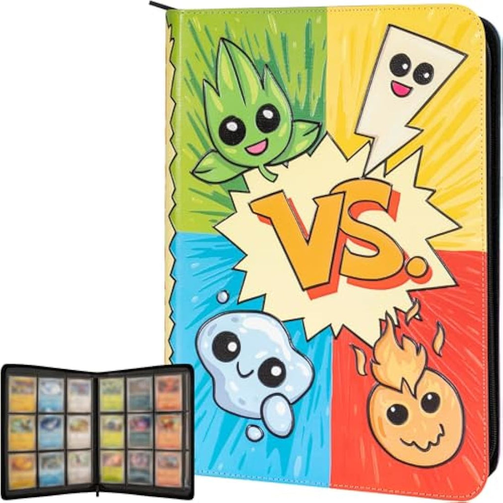 3D Pokemon Card Binder | 9-Pocket PU Leather 360 TCG Album