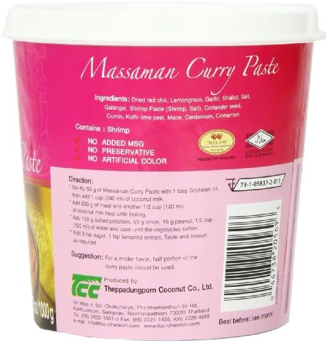 Mae Ploy Massaman Curry Paste – Authentic Thai Cooking Paste, 1kg