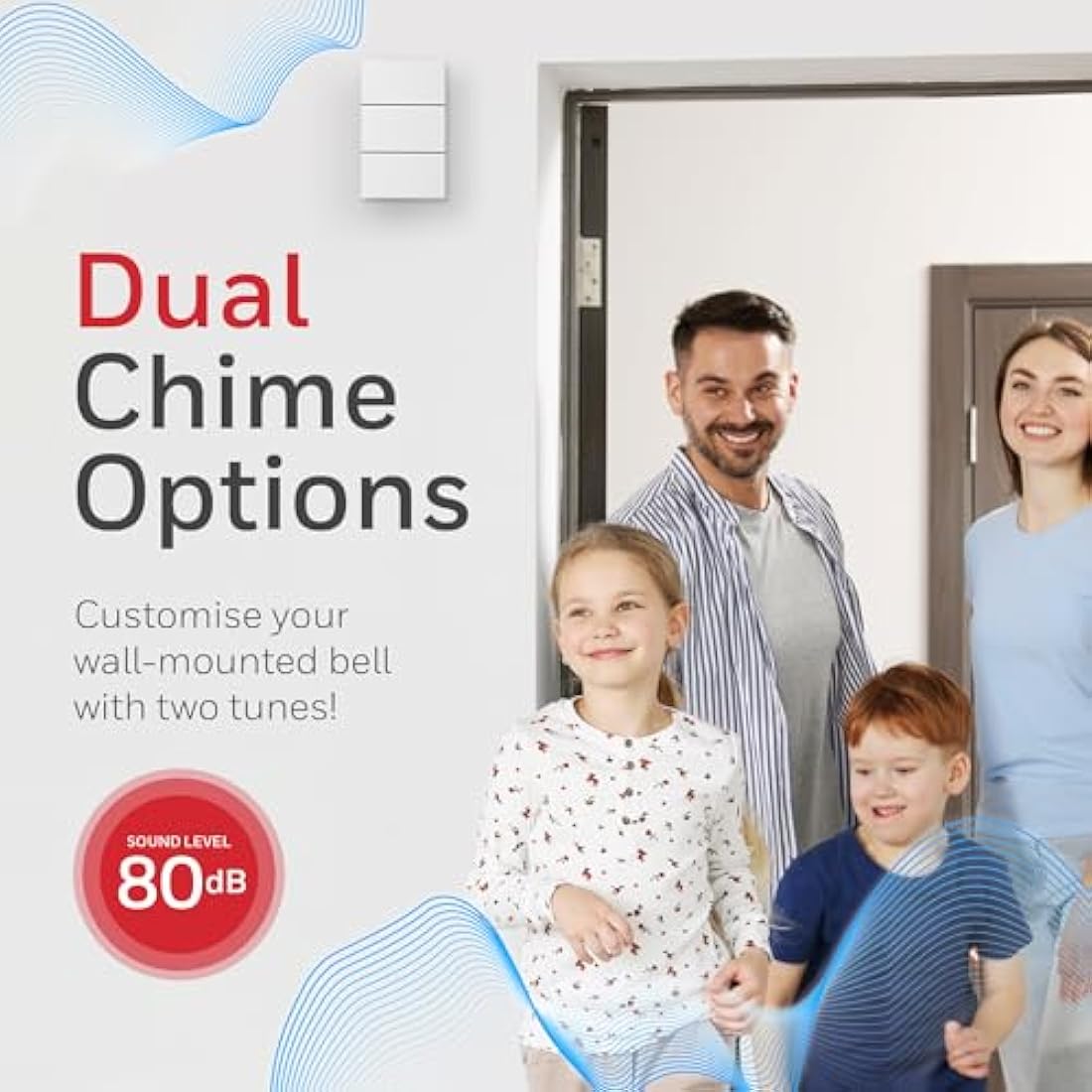 Honeywell Home D117 Classic Wired Doorbell Chime - White Finish