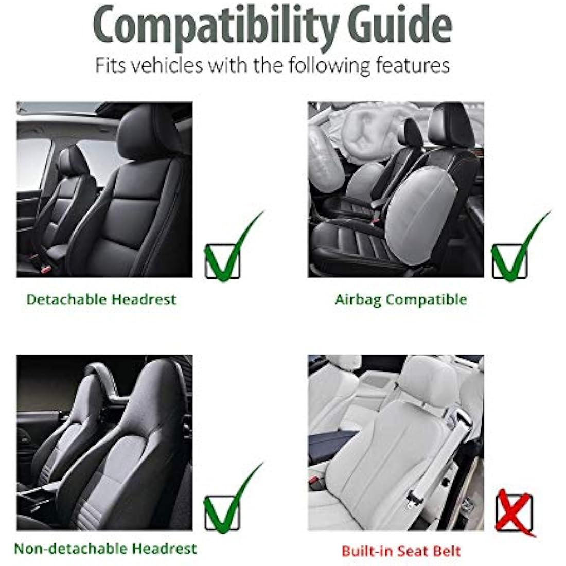 TOYOUN Universal PU Leather Car Front Seat Covers - 2PC Red Bucket Set