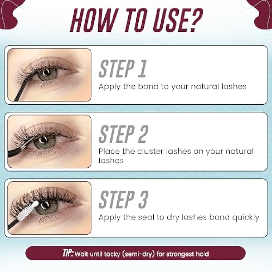 Individual Cluster Eyelashes – Ultra Thick Cat Eye 8mm