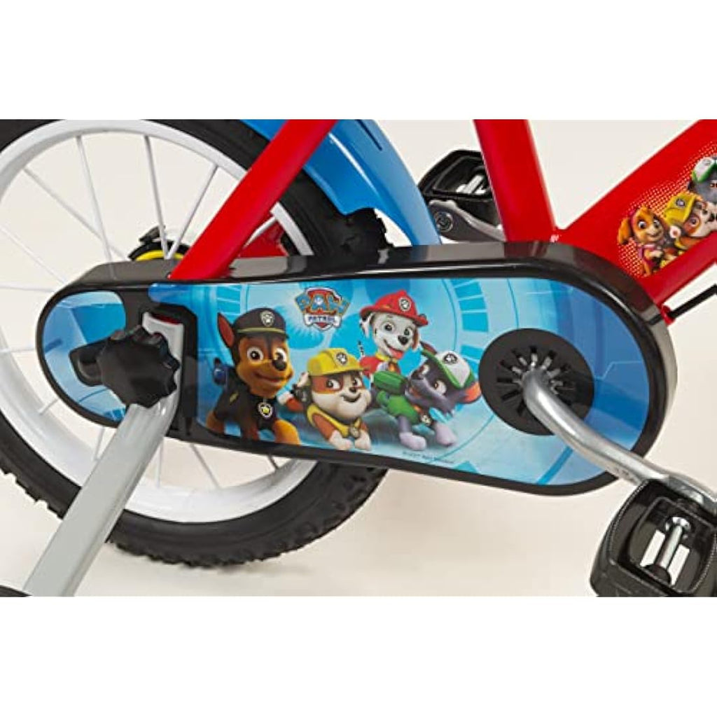 Paw Patrol 14" Kids Bicycle – Blue & Red Bike with Training Wheels