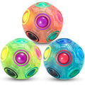 Vdealen Magic Rainbow Puzzle Ball – 3D Fidget Brain Teaser Toy, 3 Pack