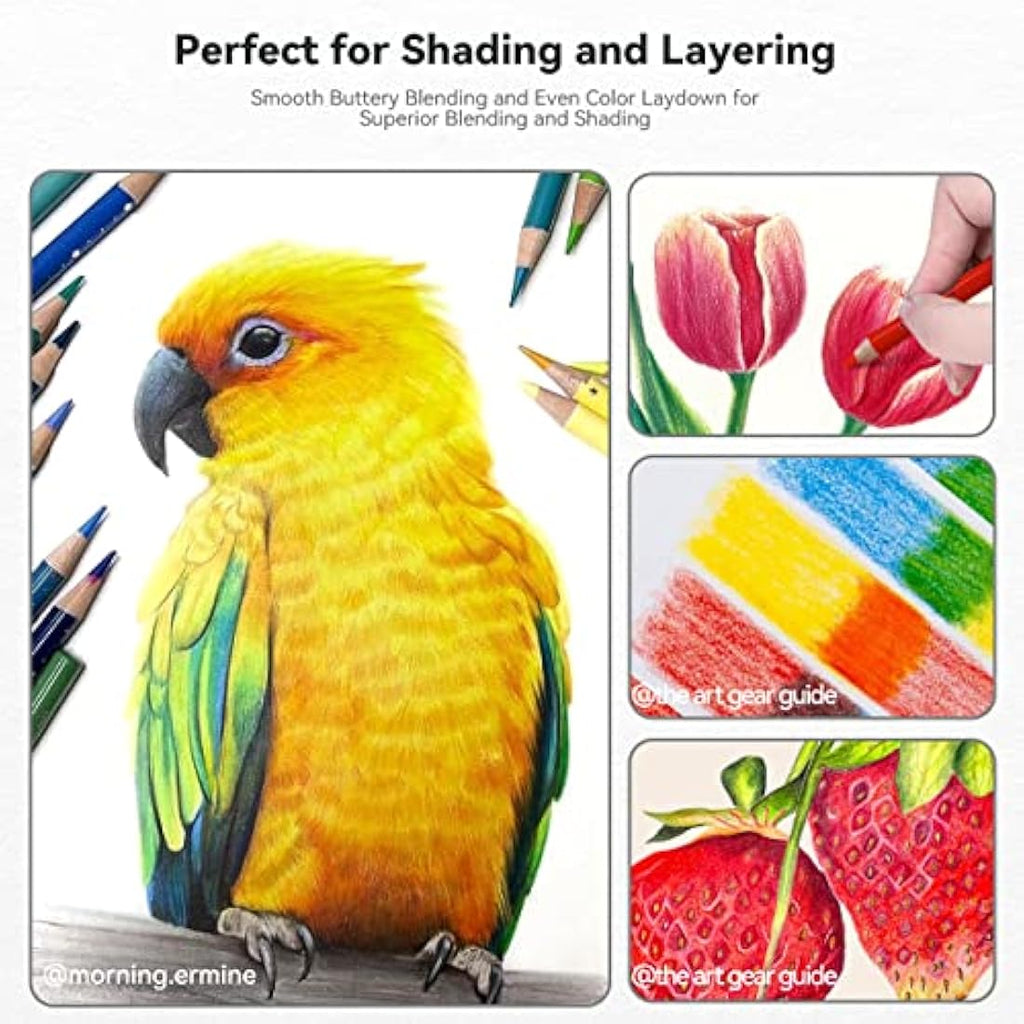 Arrtx 126 Coloured Pencils Set – Professional Soft Core Artist Pencils