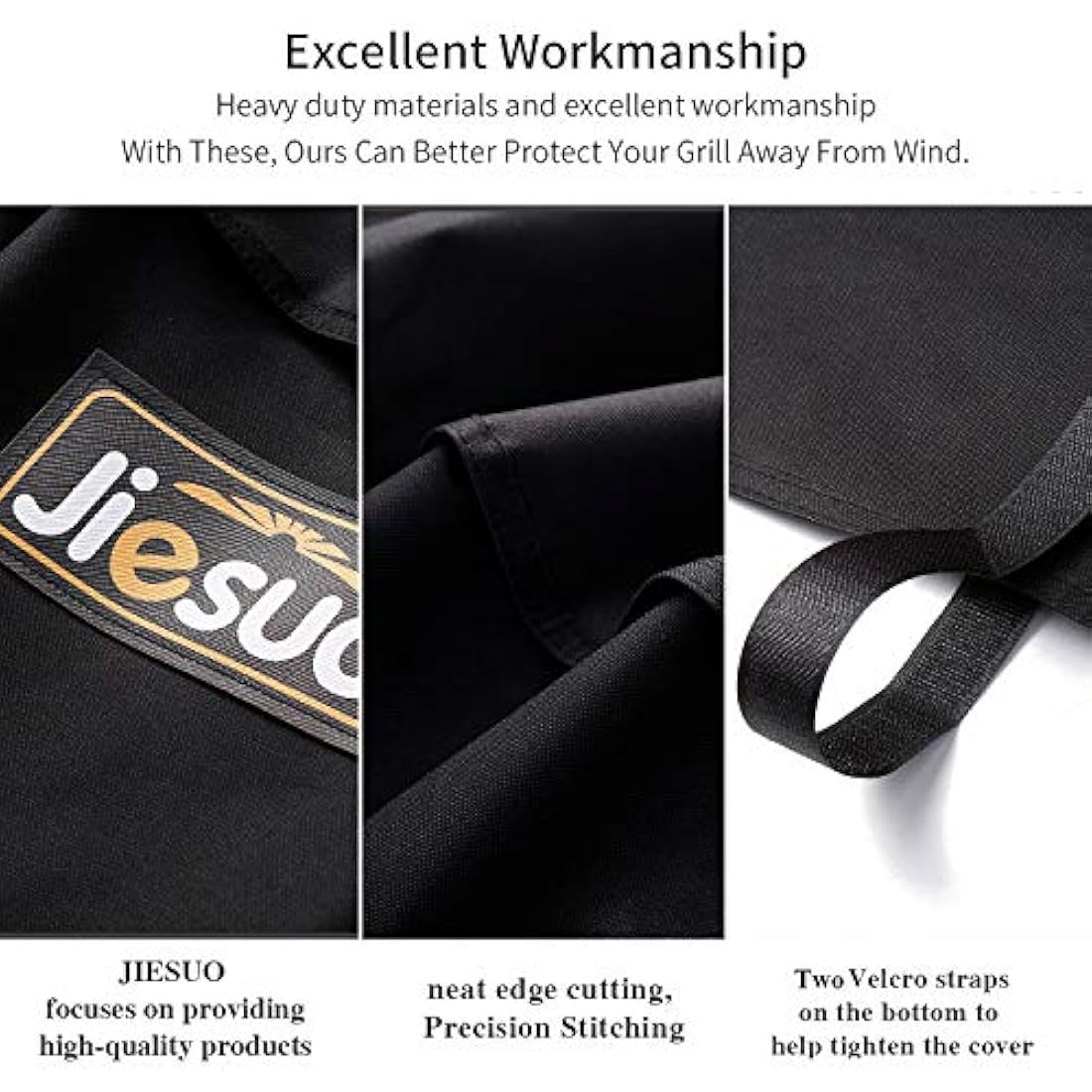 JIESUO 57cm Kettle Grill Cover – Heavy Duty Waterproof BBQ Cover
