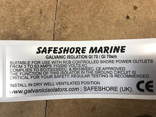 Safeshore Marine 70 Amp Galvanic Isolator with Remote Status Monitor