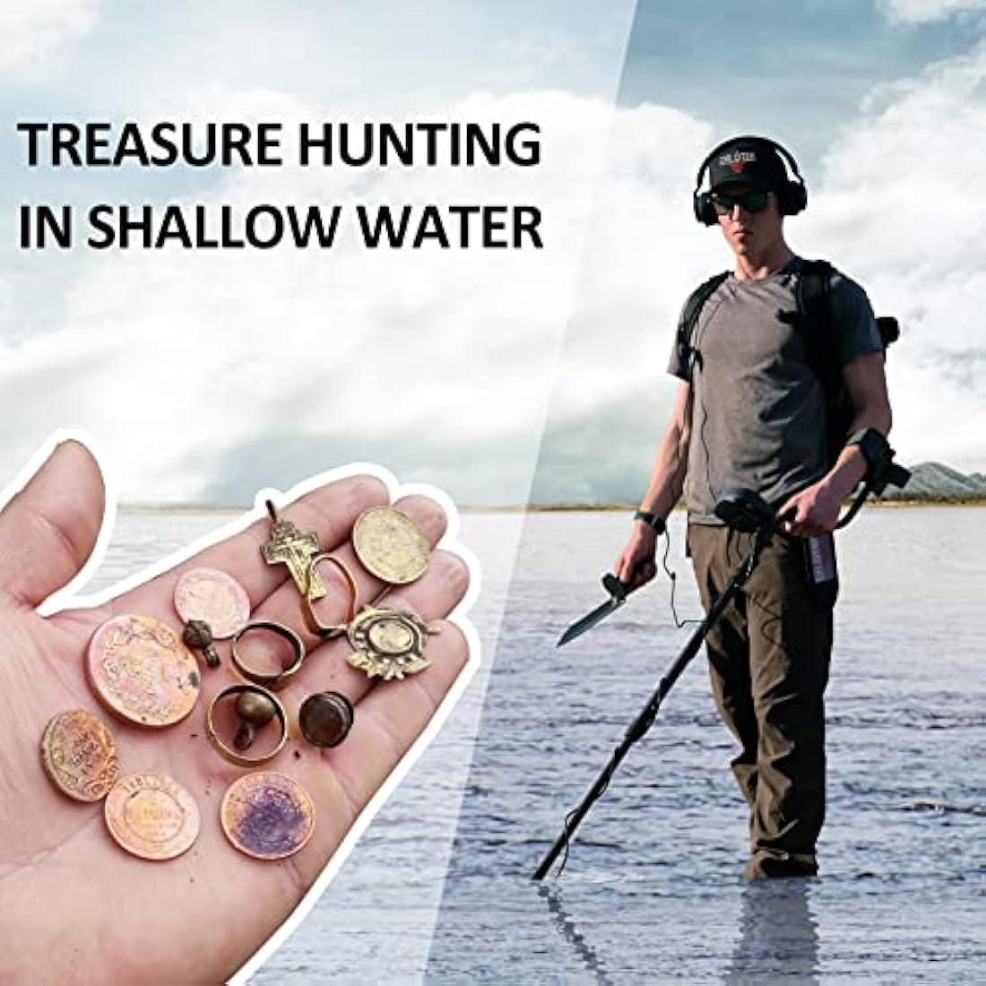 DR.ÖTEK Metal Detector for Adults – IP68 Waterproof with LCD Display