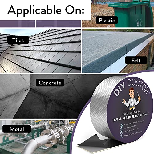 DIY Doctor Butyl Waterproof Tape – Aluminium Roof Sealant – 50mm x 5m