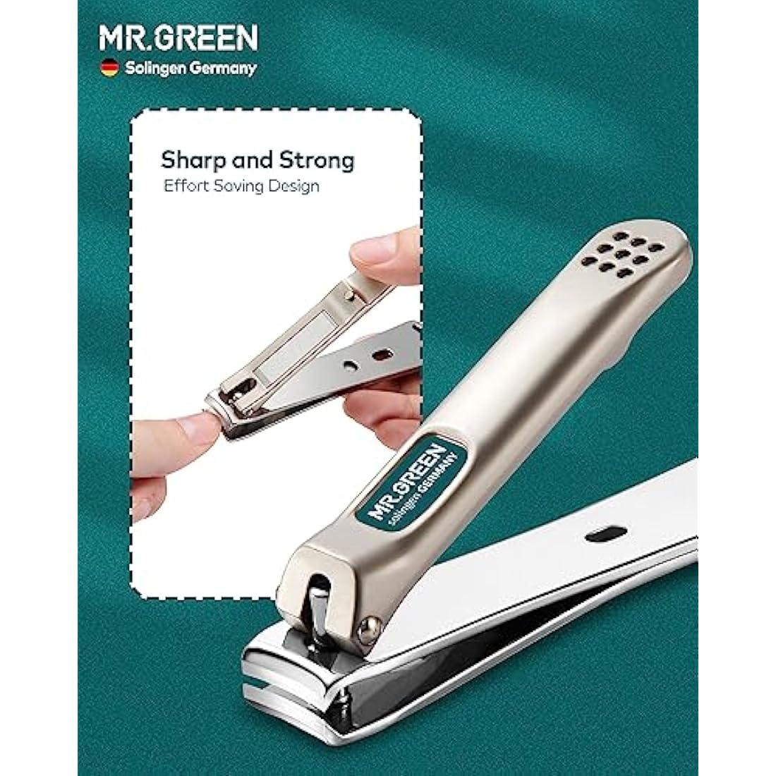 MR.GREEN 3 Pcs Stainless Steel Manicure Set | Professional Nail Clipper Kit