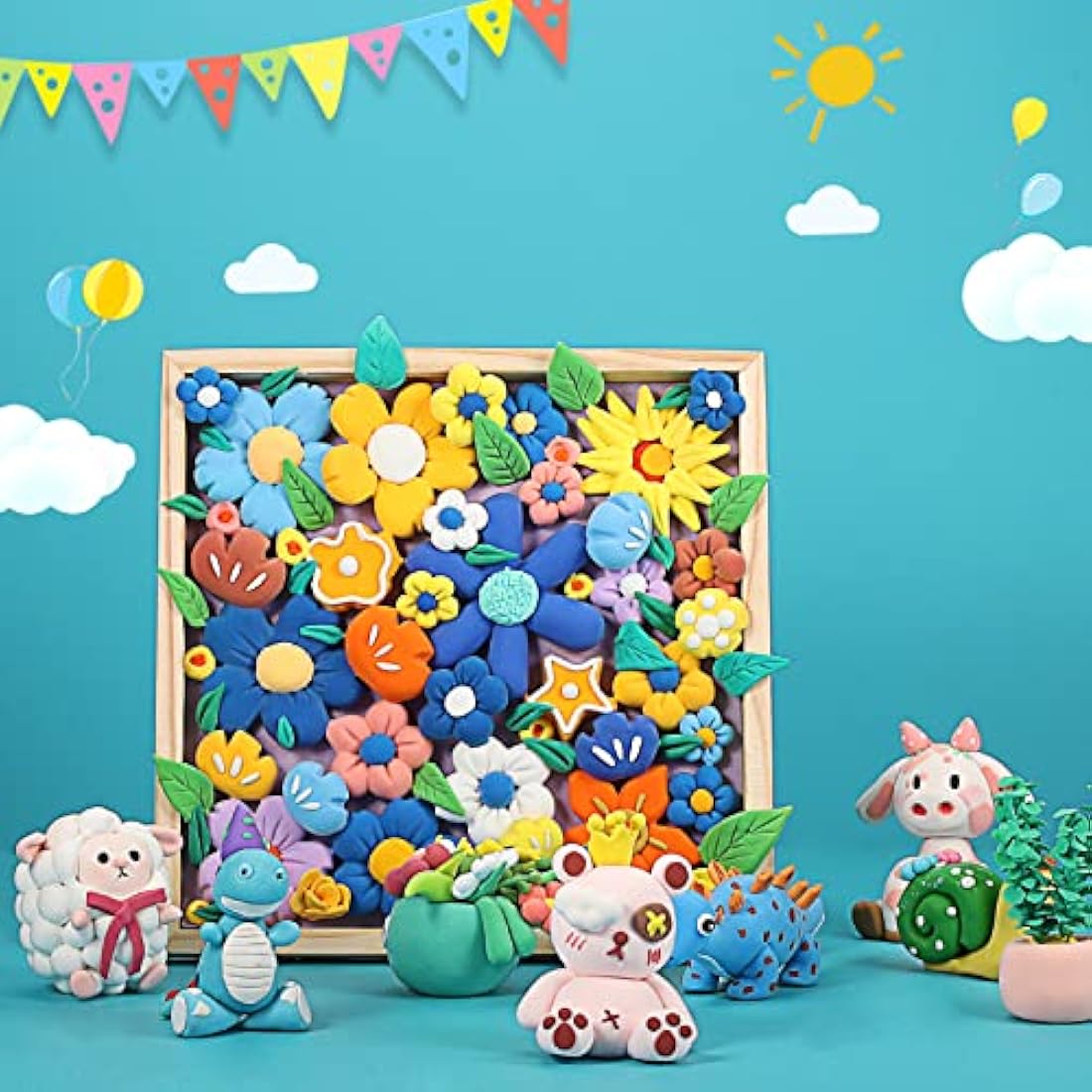 iFergoo Air Dry Clay - 50 Colors Non-Toxic Modelling Clay Kit for Kids