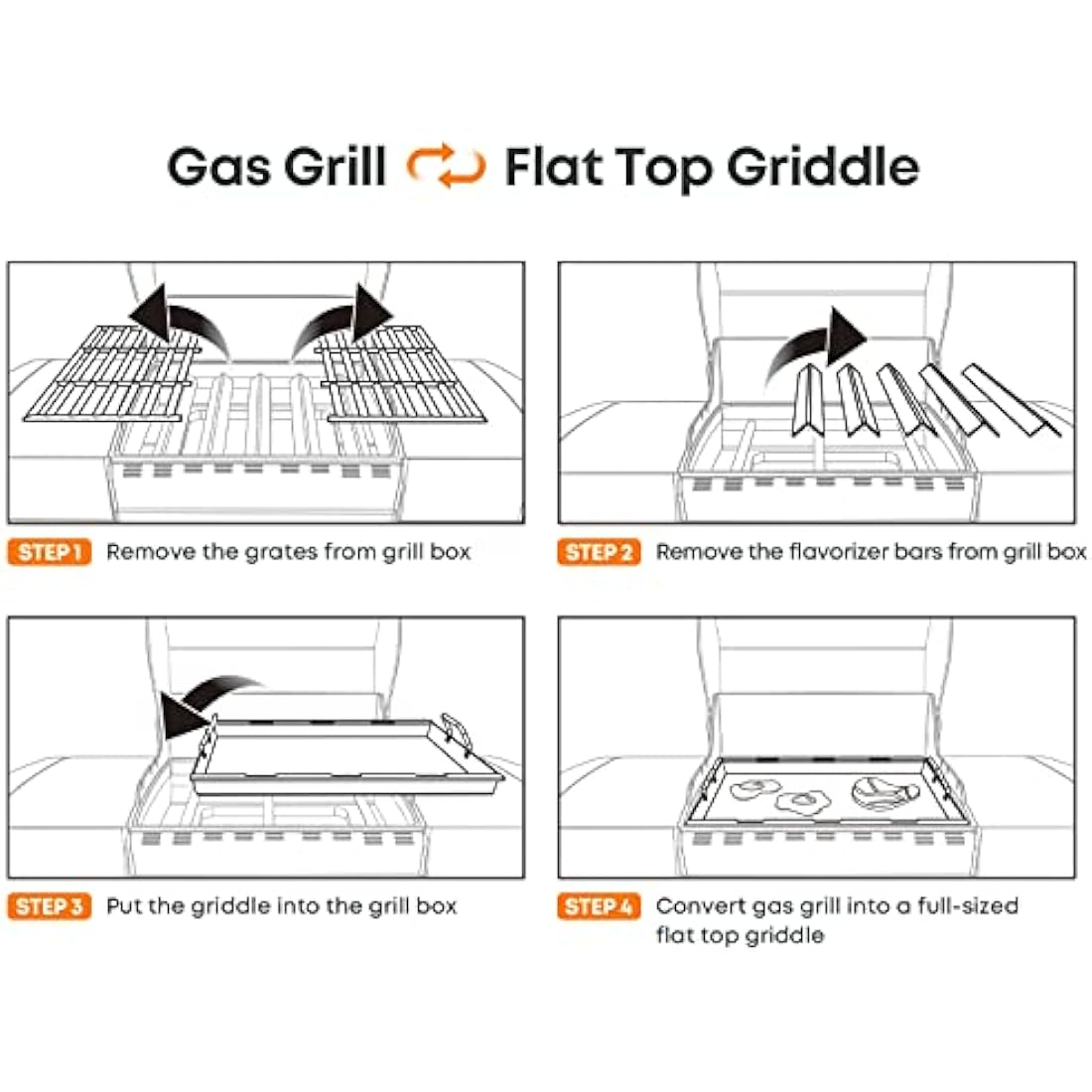 Onlyfire Nonstick Ceramic Griddle for Weber Genesis II 400 Series Grills