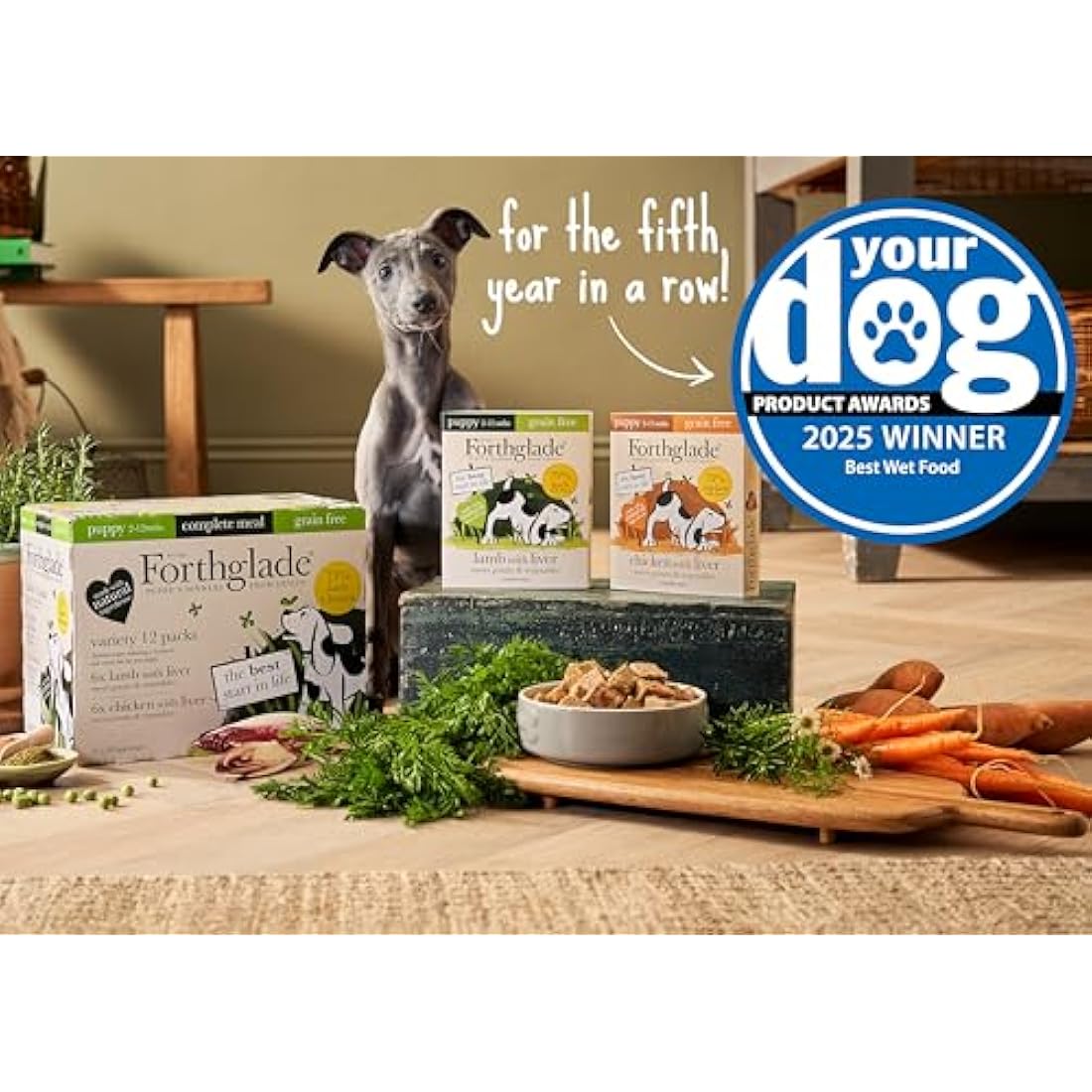 Forthglade Grain Free Puppy Wet Dog Food - Chicken & Liver (18 x 395g)