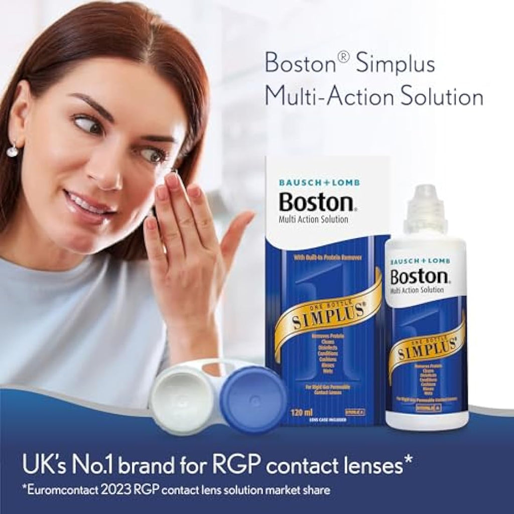 Boston Simplus Multi-Action Solution | 4x 120ml RGP Contact Lens Care