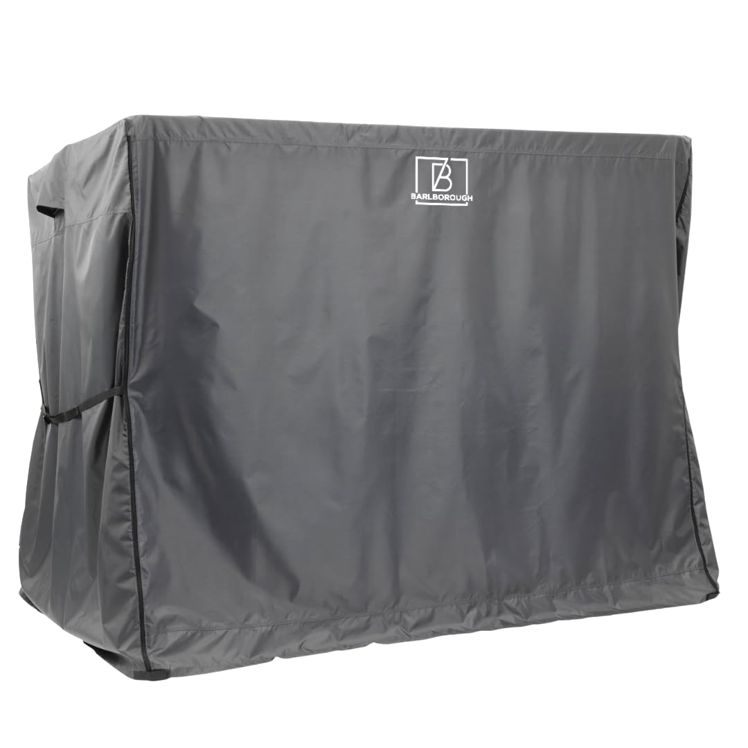 Barlborough 3 Seater Garden Swing Cover – Waterproof & Windproof, Charcoal