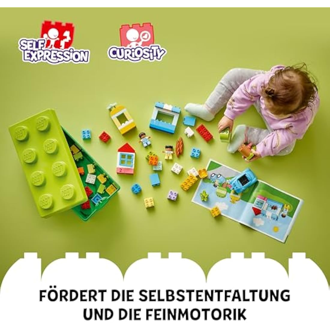 LEGO DUPLO Brick Box – Toddler Stacking Blocks & Car Toy - 10913
