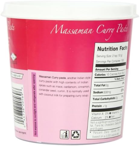Mae Ploy Massaman Curry Paste – Authentic Thai Cooking Paste, 1kg