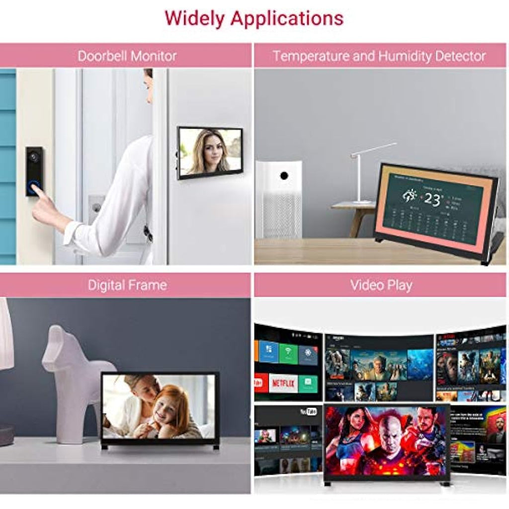 ELECROW 7 Inch IPS Touchscreen Monitor – 1024x600 Raspberry Pi Display