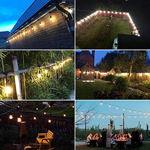 Jolof Store 15M Outdoor Festoon Lights | 50FT IP65 Waterproof String Lights