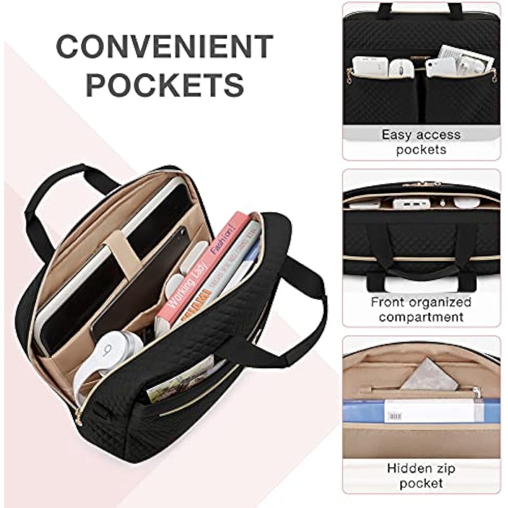 Bagsmart 17.3 Inch Laptop Briefcase – Water Resistant Business Bag