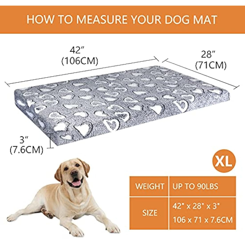 VANKEAN Reversible Dog Bed Mat – Waterproof Washable Crate Mattress