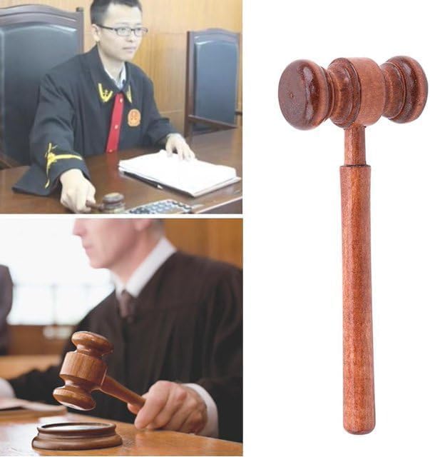 Rzcin Brown Handmade Wooden Gavel, Vintage Judge Gavel, Auction Gavels, Props and Clothing Accessories, Office Desk Accessories - image 3