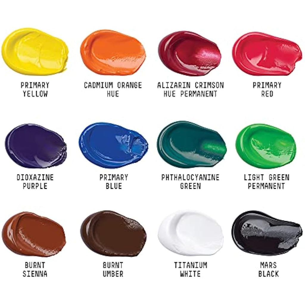 Liquitex Basics Acrylic Paint Set – 12 x 22ml Tubes Artist Colours