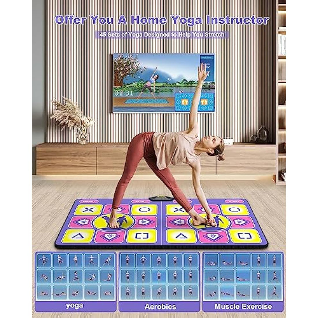 Jolof Store Flannel Double Dance Mat with Camera and Wireless Controllers