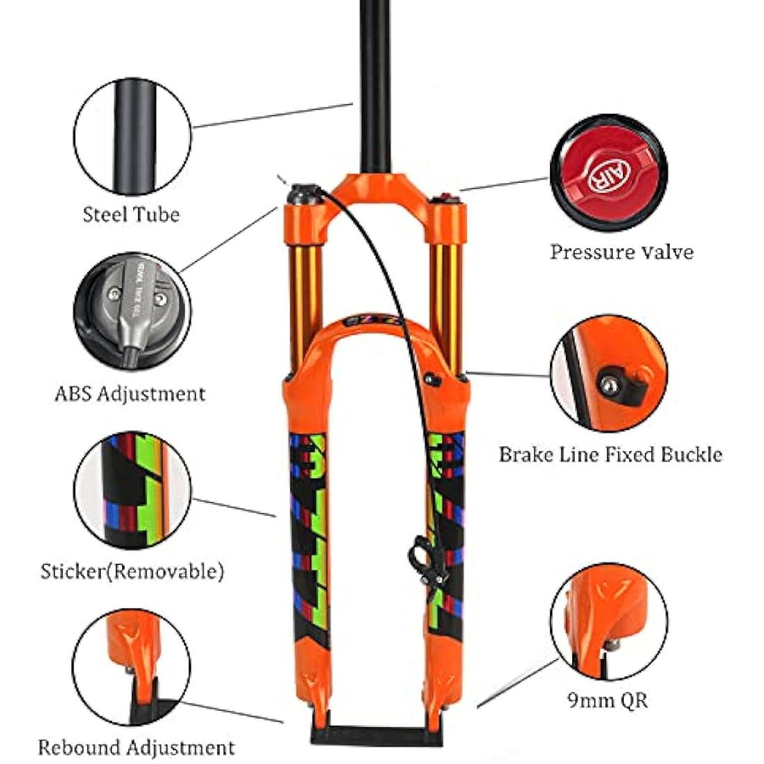 Splumzer MTB Air Suspension Fork – Magnesium Alloy 26/27.5/29 Inch