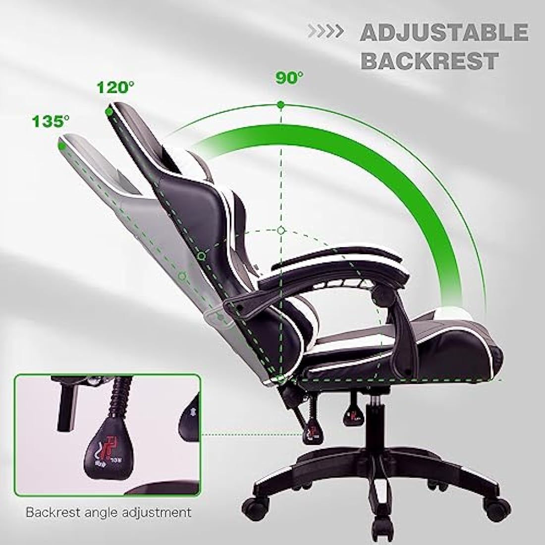 Ergonomic Mesh Office Chair – High-Back Swivel Gaming (White)