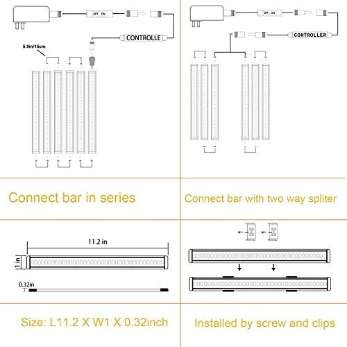 LED Under Cabinet Kitchen Lights – Dimmable Warm White 6 Pack
