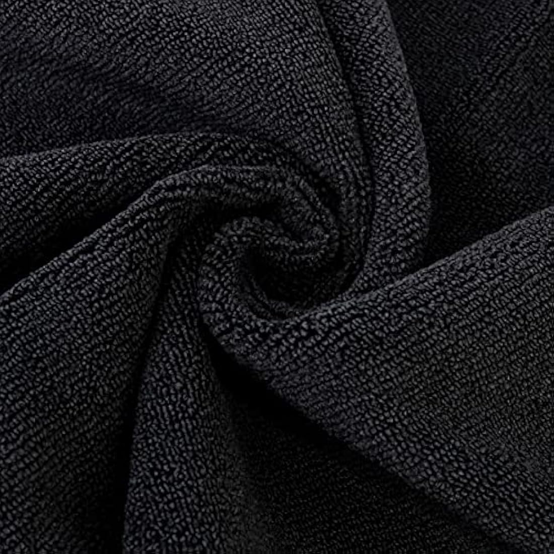 Polyte Microfibre Hair Drying Salon Towel - 12 Pack Quick Dry Black