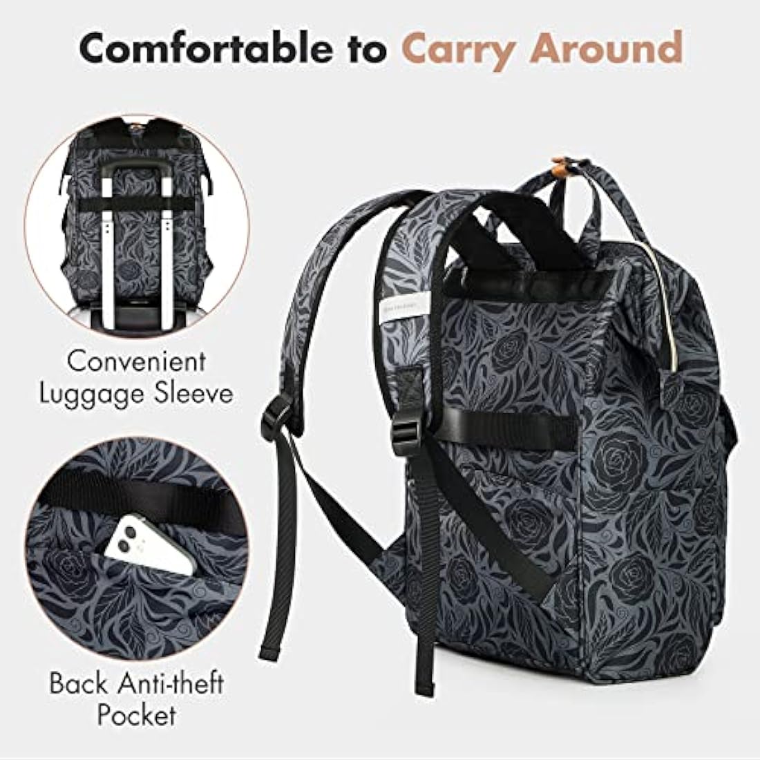 Lekesky 15.6 Inch Laptop Backpack | Waterproof Anti-Theft Travel Bag