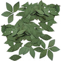Woohome 150 PCS Artificial Silk Green Rose Leaves for DIY Crafts