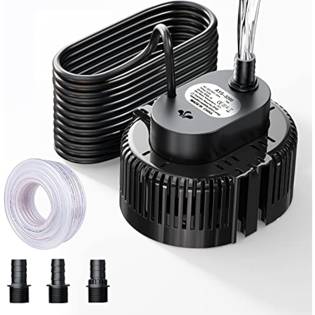 Lnicez Submersible Water Pump - 3000L/H 75W with 5m Hose for Pools & Ponds
