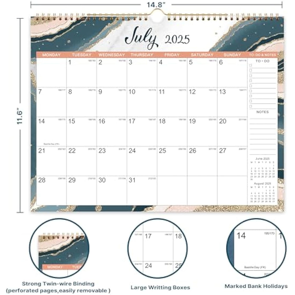 Jolof Store 2025-2026 Wall Calendar | 18-Month Planner with Hanging Hook
