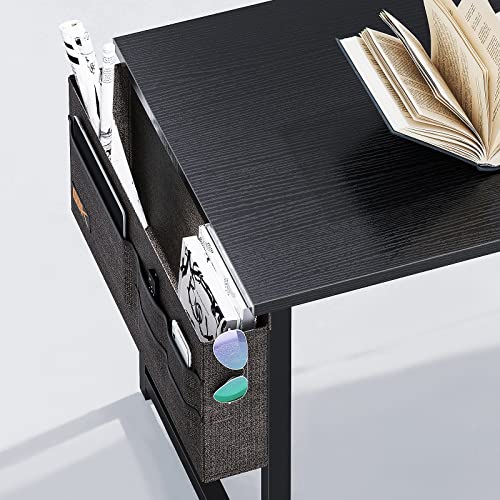 ODK Computer Writing Desk | Home Office PC Table with Storage - Black